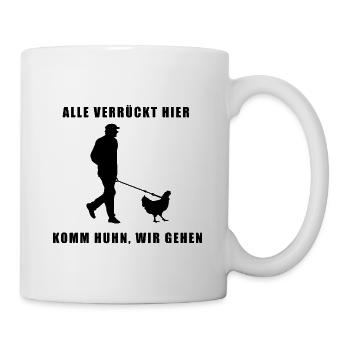 Alle verrückt hier - Tasse - Weiß - Rechts
