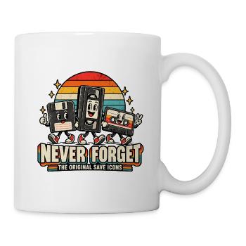 Retro-Speicher-Icons - Tasse - Weiß - Rechts