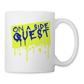 On A Side Quest Gaming Adventure Spruch Logo Text - Tasse - Weiß - Rechts