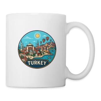 Türkei-Reiseabzeichen Hagia Sophia Kappadokien - Tasse - Weiß - Rechts