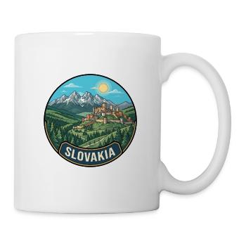 Slovakia Travel Badge High Tatras Spis Castle - Tasse - Weiß - Rechts