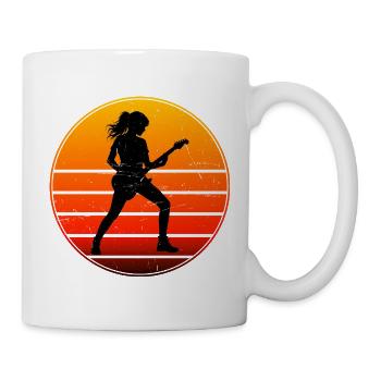 Geschenkidee für die Gitarrenspielerin mit Gitarre - Tasse - Weiß - Rechts