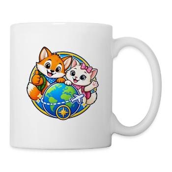 Tavi & Nela - Gemeinsam um die Welt - Tasse - Weiß - Rechts