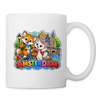 Tavi & Nela in Amsterdam - Tasse - Weiß - Rechts