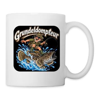 Grundeln Angeln - Tasse - Weiß - Rechts