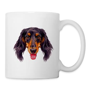 Wasserfarben-windhundgesicht - Tasse - Weiß - Rechts