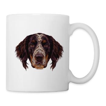 Münsterländer, Treuer Hundenkopf Print - Tasse - Weiß - Rechts