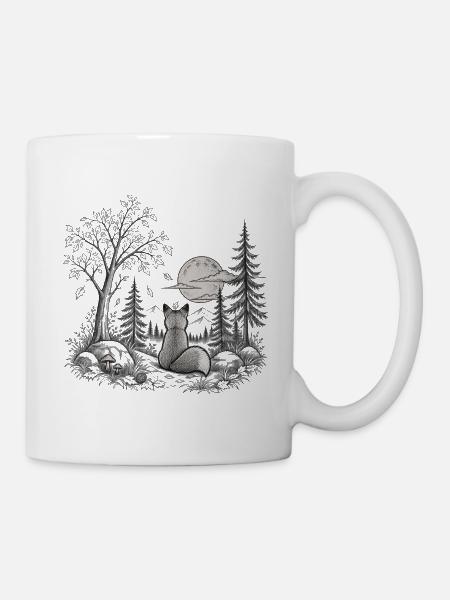 Cute Forrest - Niedlicher Wald - Tasse - Weiß