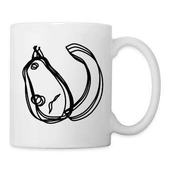 Eichhörnchen handgezeichnet - Tasse - Weiß - Rechts
