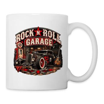 ROCK N ROLL GARAGE | Hot Rod Rebellion - Tasse - Weiß - Rechts