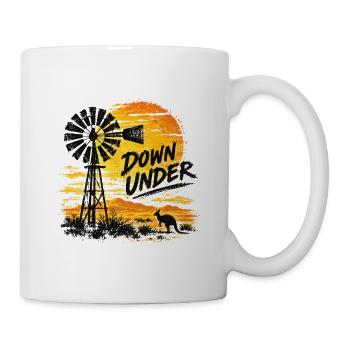 Australia - Down Under - Australien - Windrad - Tasse - Weiß - Rechts