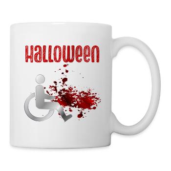 Halloween Blut Rollstuhl - Tasse - Weiß - Rechts