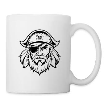 Piratenkopf - Tasse - Weiß - Rechts