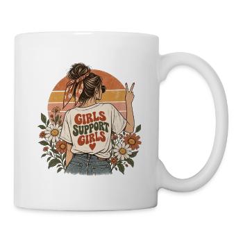 "Girls Support Girls" - Tasse - Weiß - Rechts
