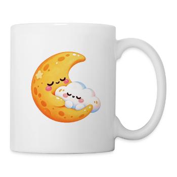 Mondkuscheln im Wolkennest - Tasse - Weiß - Rechts