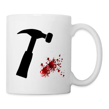 Halloween Handwerker Klauenhammer - Tasse - Weiß - Rechts