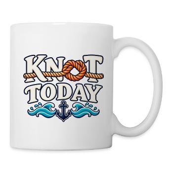 Knoten heute – Seltsames nautisches Segeldesign - Tasse - Weiß - Rechts