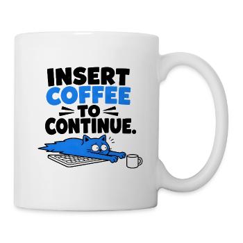 Humor Café Informatique "KAFFEE EINFÜGEN" - Tasse - Weiß - Rechts