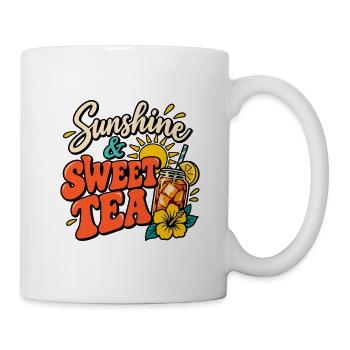 Sonnenschein- und Süßtee-Sommer-Design - Tasse - Weiß - Rechts