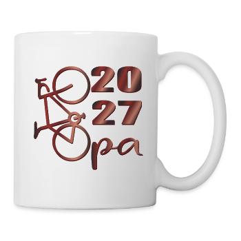 Radfahrer Opa 2027 - Tasse - Weiß - Rechts