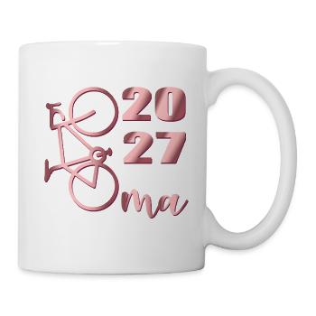 Radfahrerin Oma 2027 - Tasse - Weiß - Rechts