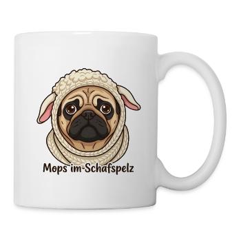 Mops im Schafspelz - Tasse - Weiß - Rechts