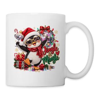 Penguin Jingle & Mingle Fest - Tasse - Weiß - Rechts