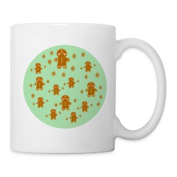 Lebkuchenmänner mond - Tasse - Weiß - Rechts
