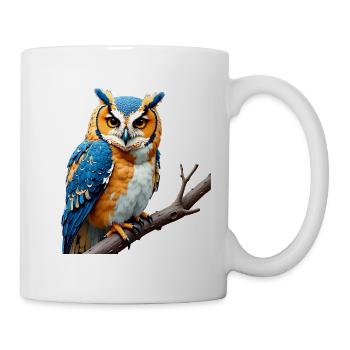 Owl in Hoodie Standing Design - Tasse - Weiß - Rechts