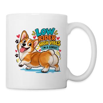 High Vibes Corgi - Tasse - Weiß - Rechts
