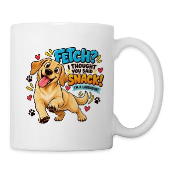 Labrador Snack Spruch - Tasse - Weiß - Rechts