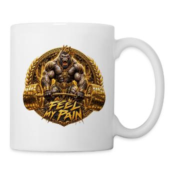 Gorilla Workout Spruch Motivation - Tasse - Weiß - Rechts