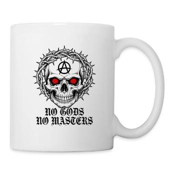 Anarchieschädel mit Dornenkrone - Tasse - Weiß - Rechts