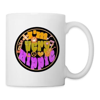 Sonne Groove Liebe Musik - I'm very hippie  - Tasse - Weiß - Rechts