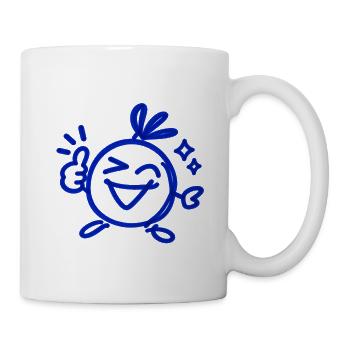 Alles Super – Zwinkernder Charakter Line Art - Tasse - Weiß - Rechts