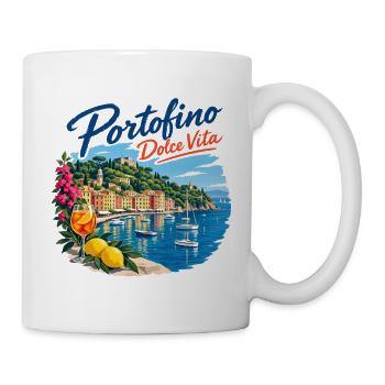 Portofino Dolce Vita Küste - Tasse - Weiß - Rechts