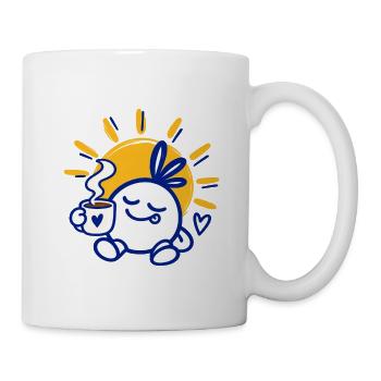 Sonniger Morgen – Kaffee Genuss Charakter - Tasse - Weiß - Rechts