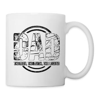 Dad The Man-Mythos Legende - Tasse - Weiß - Rechts