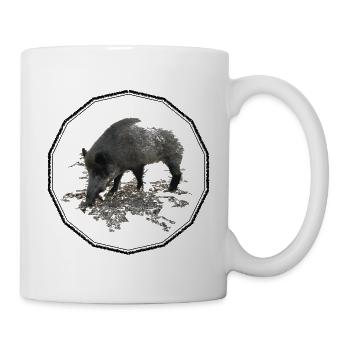 Wildschwein - Tasse - Weiß - Rechts