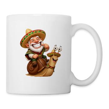 Weihnachtsfest auf der Schnecke - Tasse - Weiß - Rechts