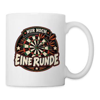 Nur noch eine Runde Darts / Kneipensport - Tasse - Weiß - Rechts