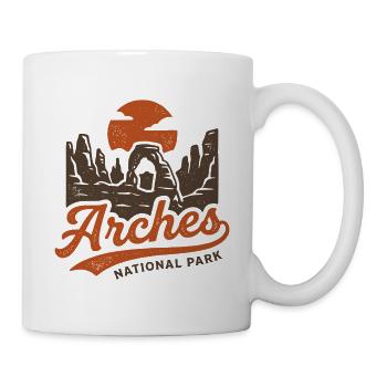 Vintage Arches Utah Desert Delicate Arch - Tasse - Weiß - Rechts