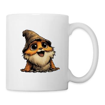 Kuscheliges Waldwesen mit Kapuze - Tasse - Weiß - Rechts