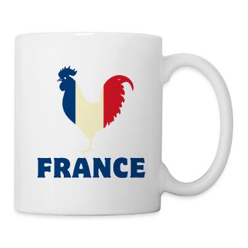 Frankreich Flagge - Tasse - Weiß - Rechts
