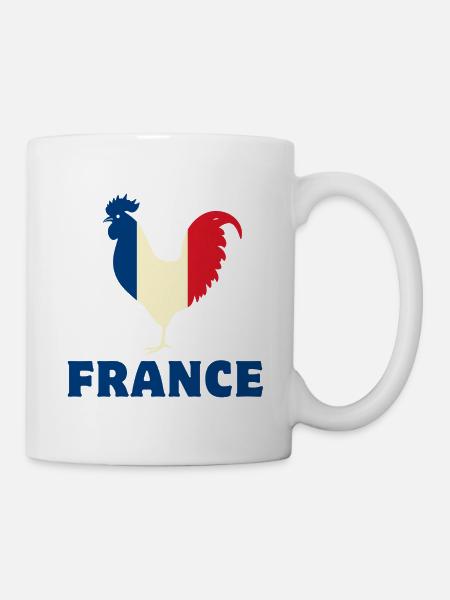 Frankreich Flagge - Tasse - Weiß
