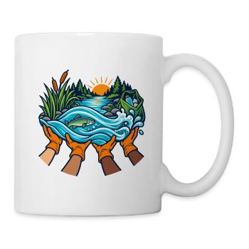 Flussfreunde – Gemeinsam für saubere Ufer - Tasse - Weiß - Rechts