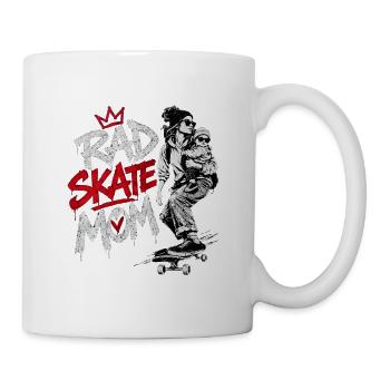 Cool Skater Mom mit Baby - Skateboarding - Tasse - Weiß - Rechts