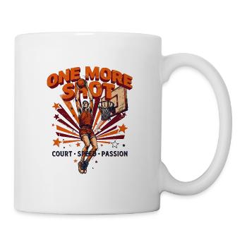 One More Shot – Vintage-Basketball - Tasse - Weiß - Rechts