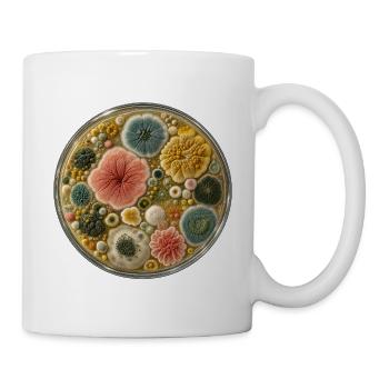 Kulturteller-Petrischalen-Tee - Tasse - Weiß - Rechts