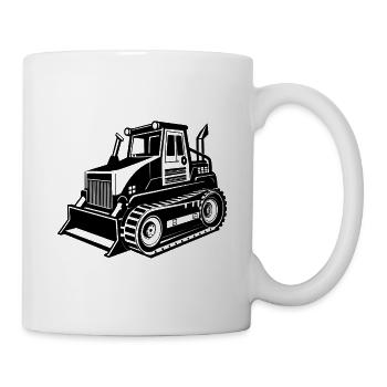Bulldozer - Tasse - Weiß - Rechts